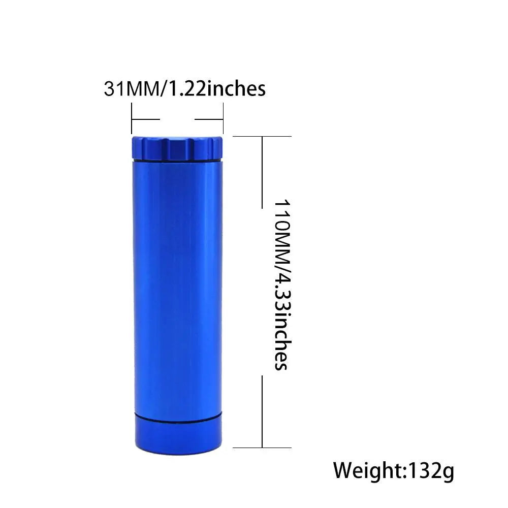 Cylinder Aluminum Herb Dugout Grinder Tube Stash ( 4 Colors )