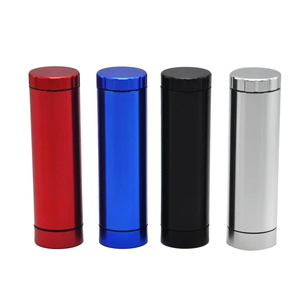 Cylinder Aluminum Herb Dugout Grinder Tube Stash ( 4 Colors )